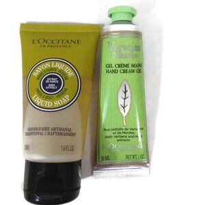 L'Occitane Verbena Hand Body Liquid Soap &Verbena Mint Hand Cream Gel NEW